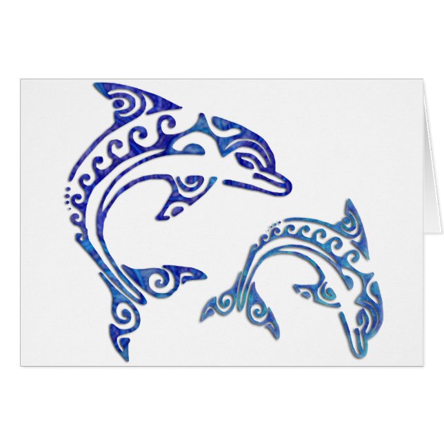 Tribal Tattoo Porpoise Duo (Voorkant Horizontaal)