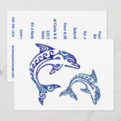 Tribal Tattoo Porpoise Duo Kaart (Voorkant / Achterkant)