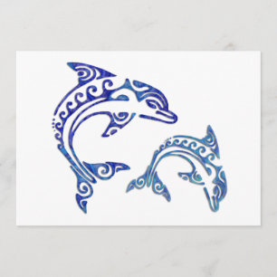 Tribal Tattoo Porpoise Duo Kaart