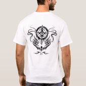 Tribal tattoo stijl tekening Mannen basic T-Shirt (Achterkant)