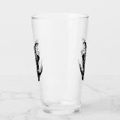 Tribal Tattoo Style Black Boar Head Glas (Links)