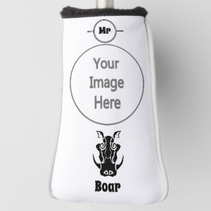 Tribal Tattoo Style Boar Head Golfheadcover