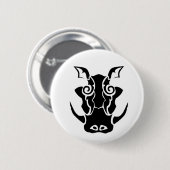 Tribal Tattoo Style Boar Head Ronde Button 5,7 Cm (Voorkant /achterkant)
