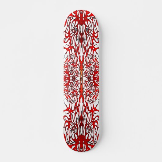 Tribal Tattoo Valentijn Hartslag - rood Skateboard (Voorkant)