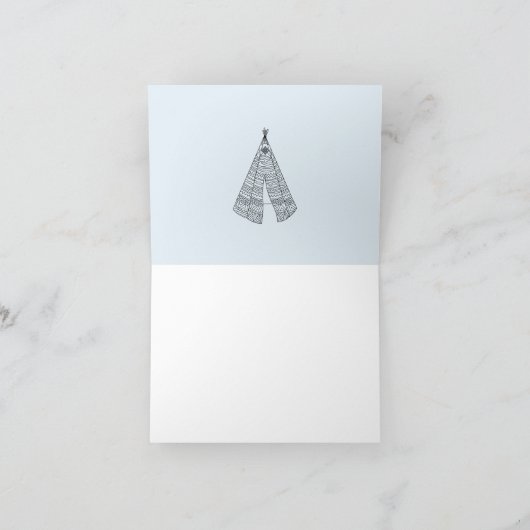 Tribal Teepee Baby Shower Dank u opmerking Bedankkaart (Binnen)