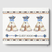 Tribal Teepee Baby shower Gastenboek (Achterkant)