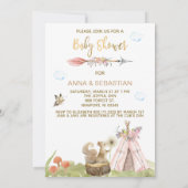 ** Tribal Teepee Boho Squirrel Woodland Forest Kaart (Achterkant)