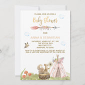 ** Tribal Teepee Boho Squirrel Woodland Forest Kaart (Achterkant)