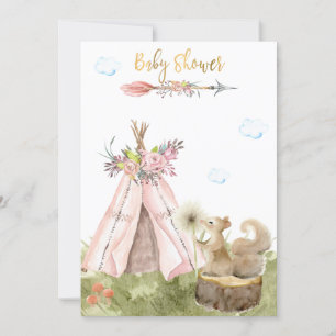 *~* Tribal Teepee Boho Squirrel Woodland Kaart