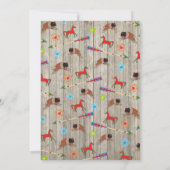 Tribal Teepee Pow wow Baby shower Kaart (Achterkant)