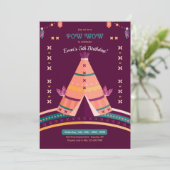 Tribal Tepee verjaardagsfeestje Kaart (Staand voorkant)