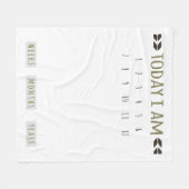 Tribal Theme Milestone Blanket Fleece Deken (Voorkant (Horizontaal))