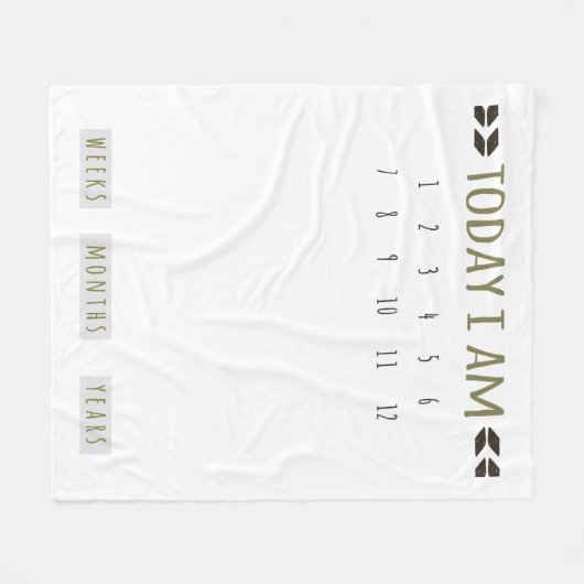 Tribal Theme Milestone Blanket Fleece Deken (Voorkant (Horizontaal))