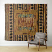 "Tribal Threads: Infuse Your Space with Culture" Wandkleed (In Situ (horizontaal))