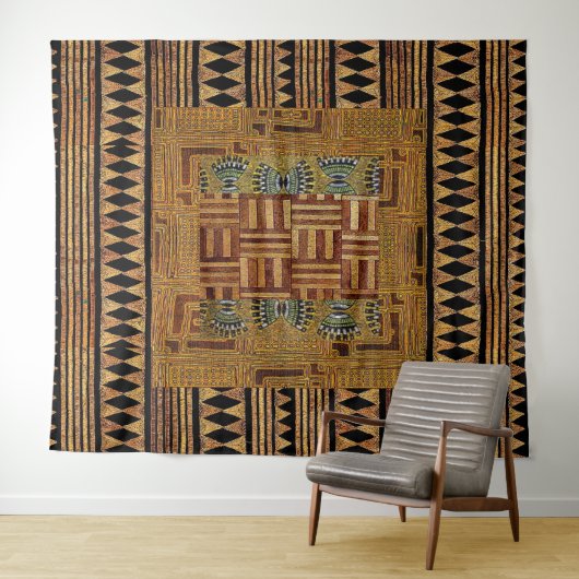 "Tribal Threads: Infuse Your Space with Culture" Wandkleed (In Situ (horizontaal))