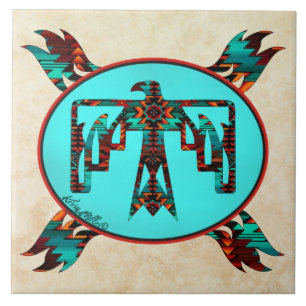 Tribal Thunderbird Ceramic Tile Tegeltje
