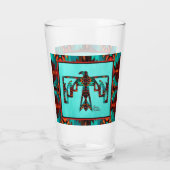 Tribal Thunderbird Glass Cup Glas (Achterkant)