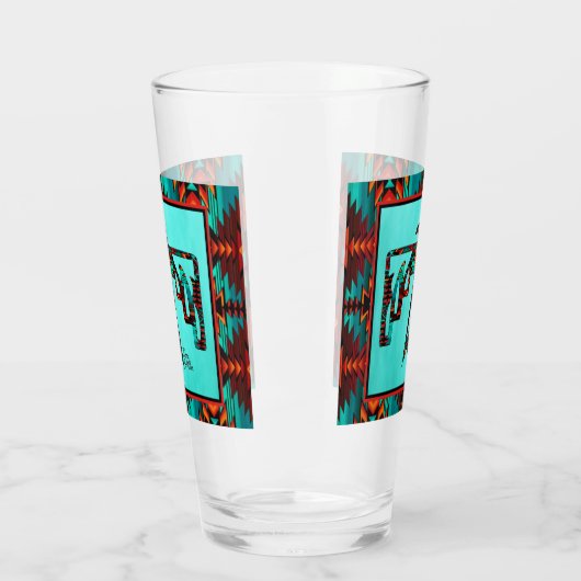 Tribal Thunderbird Glass Cup Glas (Links)