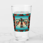 Tribal Thunderbird Glass Cup Glas (Achterkant)