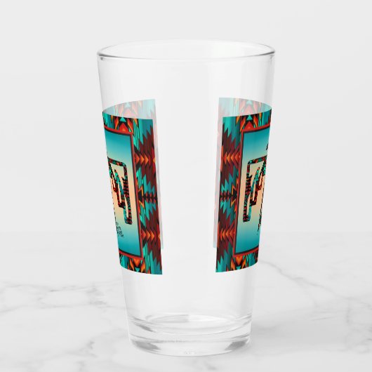 Tribal Thunderbird Glass Cup Glas (Links)
