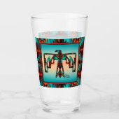 Tribal Thunderbird Glass Cup Glas (Voorkant)