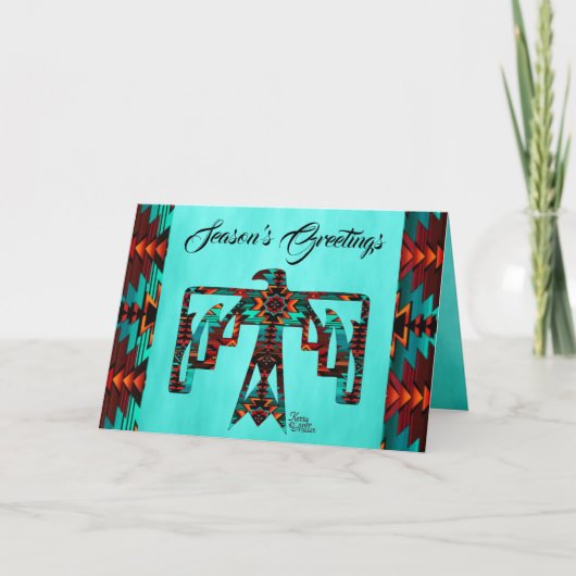 Tribal Thunderbird Holiday Card Feestdagen Kaart (Voorkant)