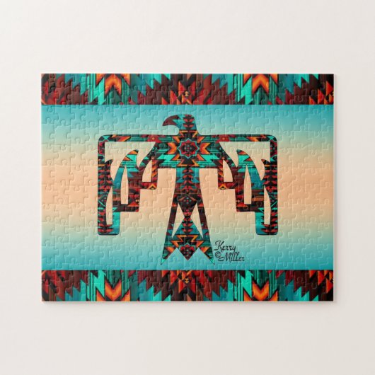 Tribal Thunderbird Jigzaag Puzzle Legpuzzel (Horizontaal)