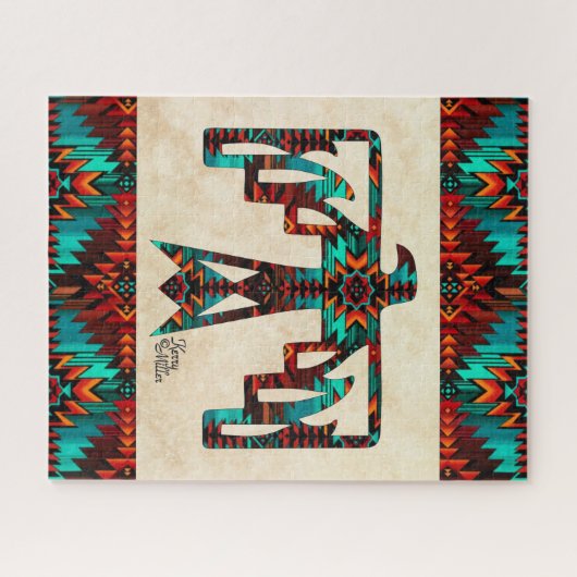 Tribal Thunderbird Jigzaag Puzzle Legpuzzel (Horizontaal)