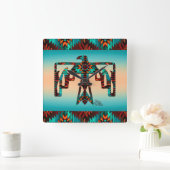 Tribal Thunderbird Wall Clock Vierkante Klok (Huis)
