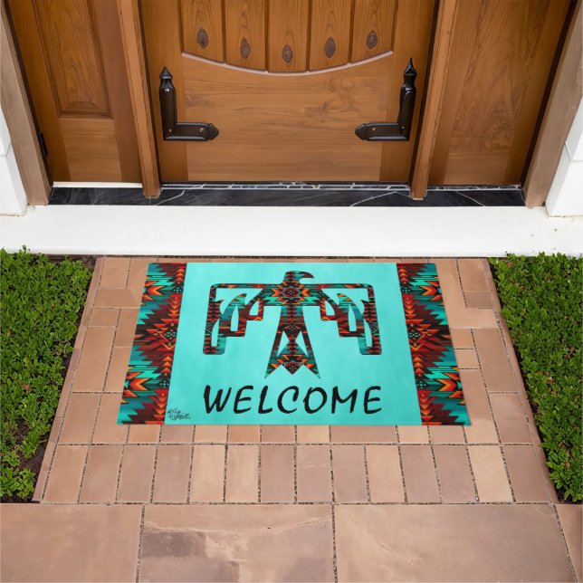 Tribal Thunderbird Welcome Doormat Deurmat (Buiten)