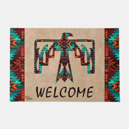 Tribal Thunderbird Welcome Doormat Deurmat (Voorkant)