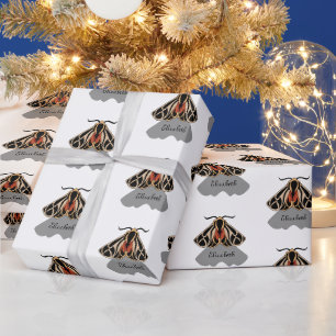 Tribal Tiger Moth Monogram Cadeaupapier