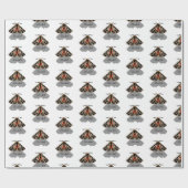 Tribal Tiger Moth Monogram Cadeaupapier (Vlak)