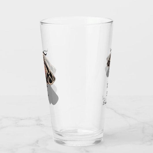 Tribal Tiger Moth Monogram Glas (Rechts)
