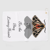 Tribal Tiger Moth Monogram Golfhanddoek (Horizontaal)