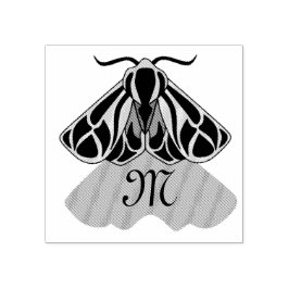 Tribal Tiger Moth Monogram Rubberstempel