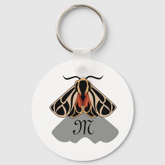 Tribal Tiger Moth Monogram Sleutelhanger (Voorkant)