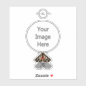 Tribal Tiger Moth Monogram Sticker (Vel)