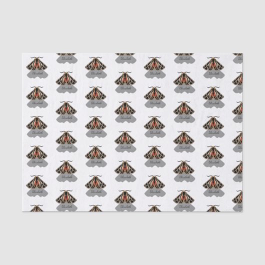 Tribal Tiger Moth Monogram Tissuepapier (Voorkant)
