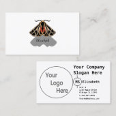 Tribal Tiger Moth Monogram Visitekaartje (Voorkant / Achterkant)