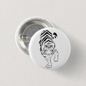 Tribal Tiger Pinback Button (Voorkant /achterkant)