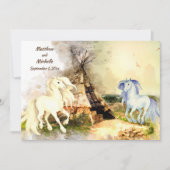 Tribal Tipi en Paarden in Liefde Boho Teepee Bruil Kaart (Voorkant)