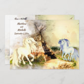 Tribal Tipi en Paarden in Liefde Boho Teepee Bruil Kaart (Voorkant / Achterkant)