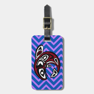 Tribal Totem Tattoo Noordwestkust Alaskan Orca Bagagelabel