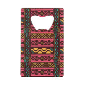 Tribal traditioneel patroon creditkaart flessenopener (Voorkant)