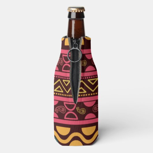 Tribal traditioneel patroon flesjeskoeler (Fles Achterkant)