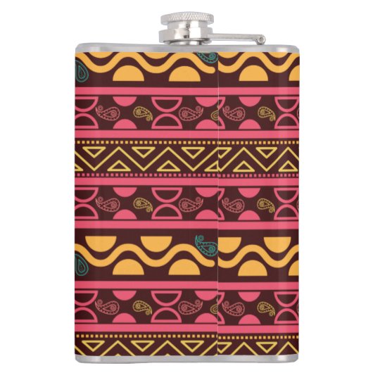 Tribal traditioneel patroon heupfles (Achterkant)