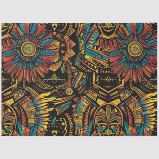 Tribal Turquoise "Aztec Dream" Gift Tissue Tissuepapier (Voorkant)