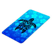 Tribal Turtle Hibiscus Magneet (Linkerzijde)