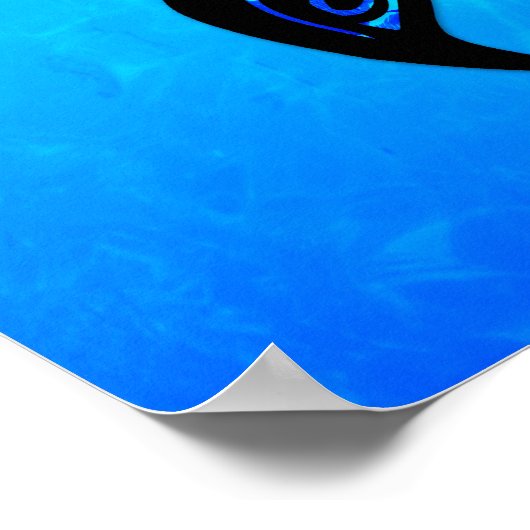 Tribal Turtle Hibiscus Poster (Hoek)